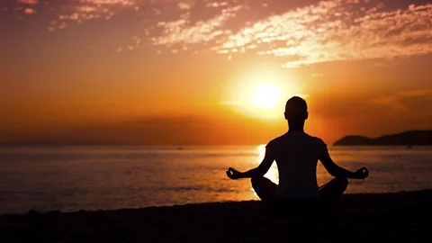 Person engaged in mindful daily activity
